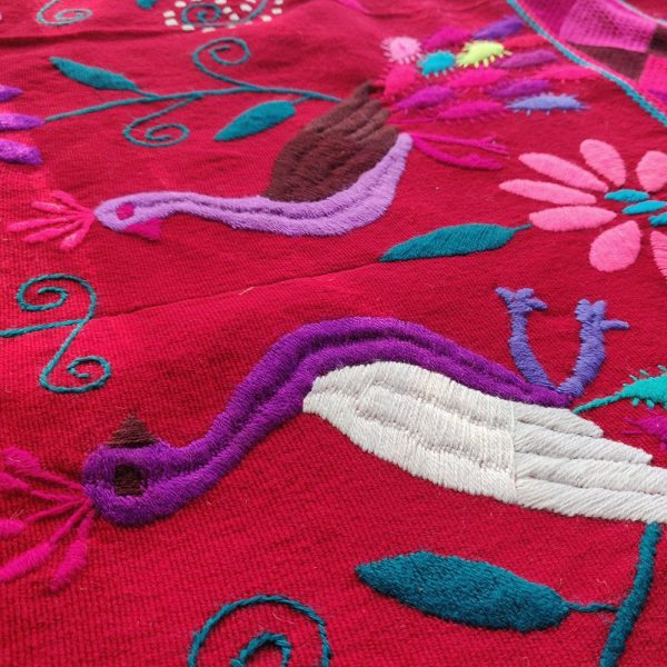 Shamanic Suzani Handmade Blanket "Peacocks" (195x170cm) - Image 5