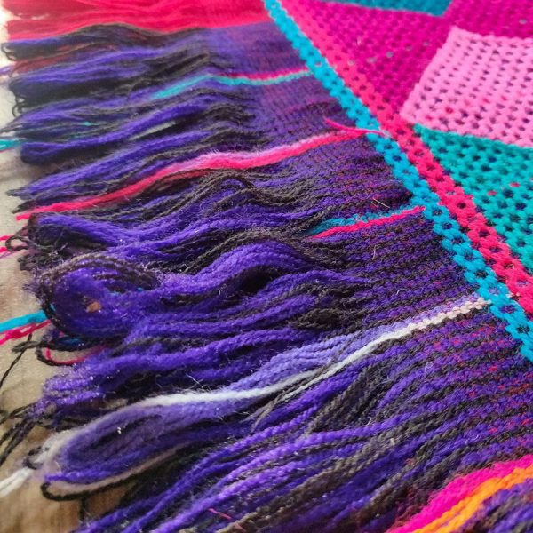 Shamanic Suzani Handmade Blanket "Peacocks" (195x170cm) - Image 6