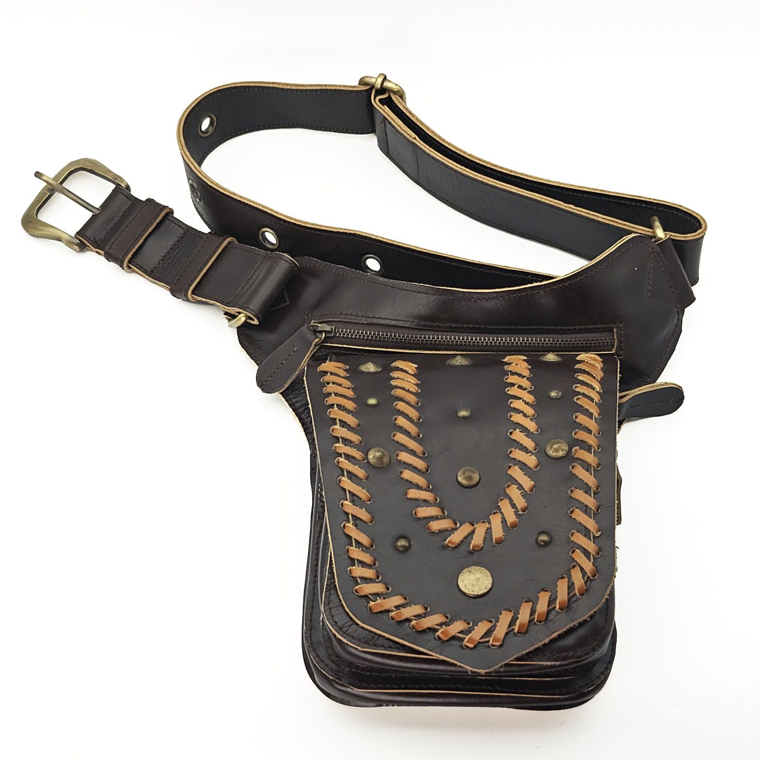 Small Handmade Leather Waist Bag