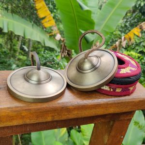 Bronze Tingsha With Bag (Tibetan Bells) (7.7 cm, 410gr)