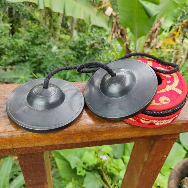 Bronze Black Tingsha (Tibetan Bells) (9 cm, 600gr)