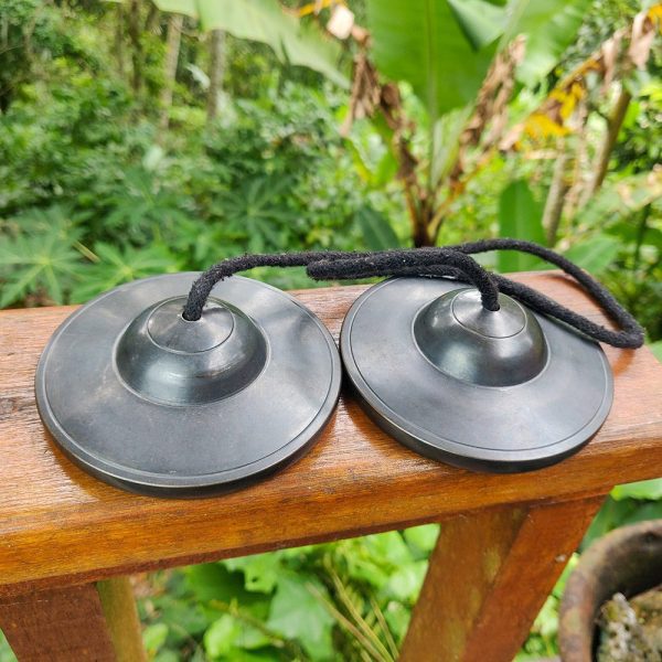 Bronze Black Tingsha (Tibetan Bells) (9 cm, 600gr) - Image 2