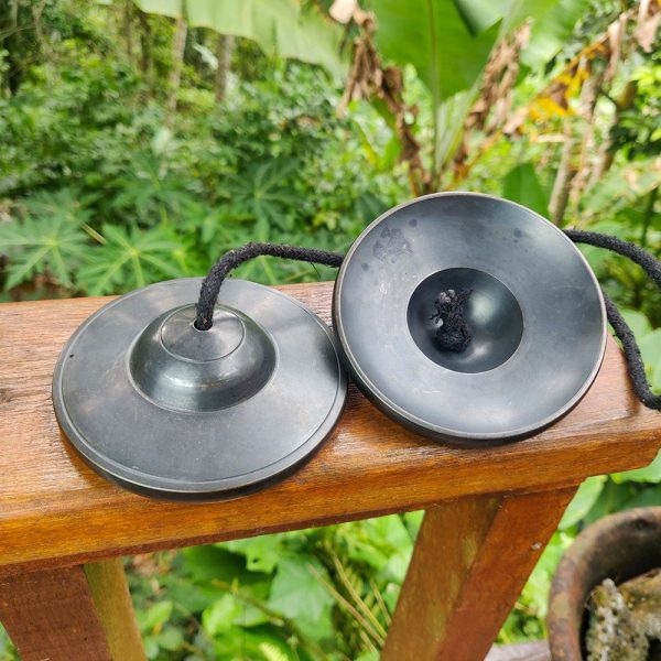 Bronze Black Tingsha (Tibetan Bells) (9 cm, 600gr) - Image 3