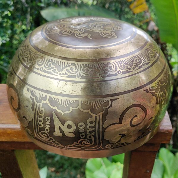 Vajra Mantra Singing Bowl - E (19 cm, 0.9 kg) - Image 4