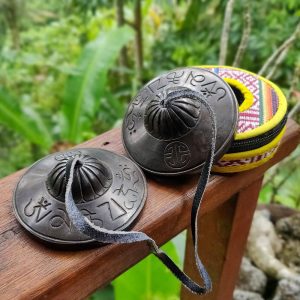 Fullmoon Black Bronze Tingsha (Tibetan Bells) (8 cm, 360 gr) (+ case)