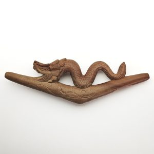 Wooden Tepi Pipe "Aztec Snake" (Sawo Wood)