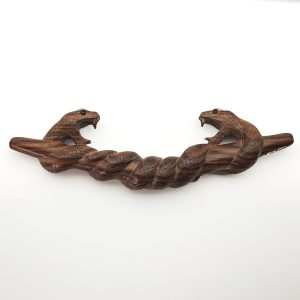 Wooden Tepi Pipe "Double Snake" (Sono Wood)