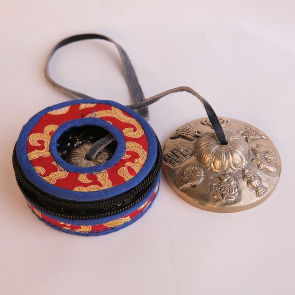 Bronze Tingsha "Eight Auspicious Symbols" (Tibetan Bells) (7.5 cm, 300 gr) - Image 4