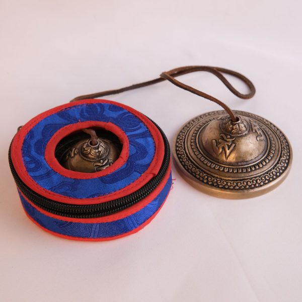Bronze Tingsha "Bell Three Symbols" (Tibetan Bells) (9 cm, 530 gr) - Image 3