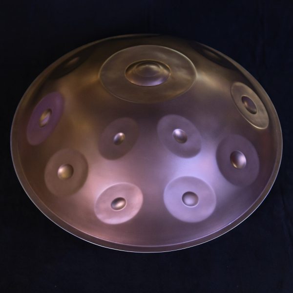 Professional Handpan "D Kurd 12" (Brown, 2 Cyclope Note, Stainless Steel) - Image 3