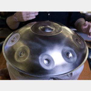 Professional Handpan "C# Pygmy 9+8" (Brown, 8 Bottom Notes, Stainless Steel) (56 cm) (+ case)