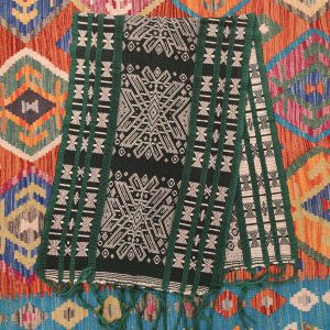 Ceremonial Handmade Cotton Altar Cloth Green (129x45cm)