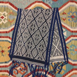 Ceremonial Handmade Cotton Altar Cloth Blue (128x47cm)