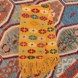 Ceremonial Handmade Cotton Altar Cloth Yellow (119x27cm)