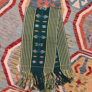 Ceremonial Handmade Cotton Altar Cloth Green (100x27cm)