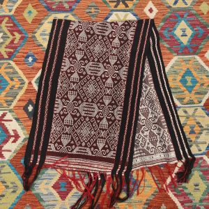Ceremonial Handmade Cotton Altar Cloth Red Black (145x48cm)