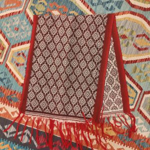 Ceremonial Handmade Cotton Altar Cloth Red (136x52cm)