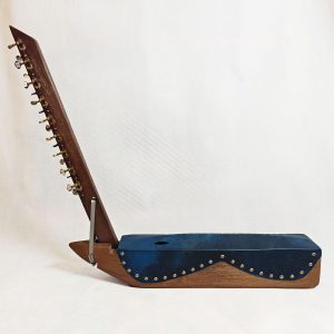 Egyptian Harp Blue Large (Goat Skin & Teakwood)