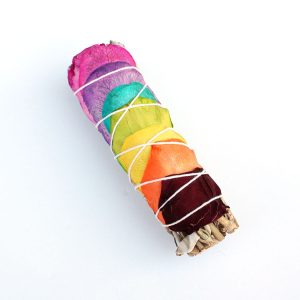 Rainbow White Sage California Organic Medium Smudge (11 cm)