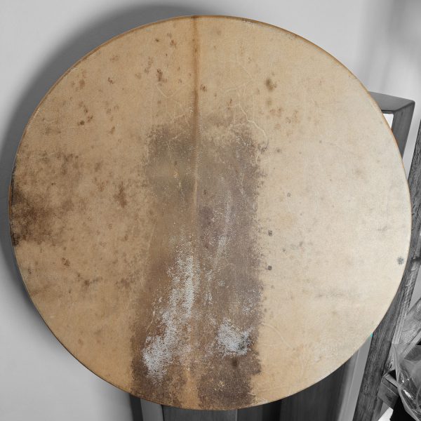 Shamanic Drum With Suede & Silver "Purple Dolphin" (45 cm) — изображение 2