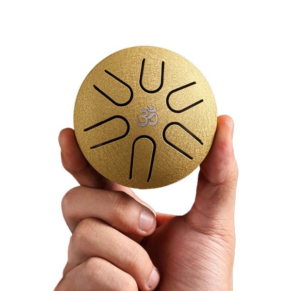 HLURU Happy Drum Micro Golden "OM" (8 cm) - Image 2
