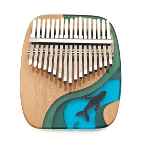 Kalimba Koa Wood Solid "Ocean" (17 Keys)