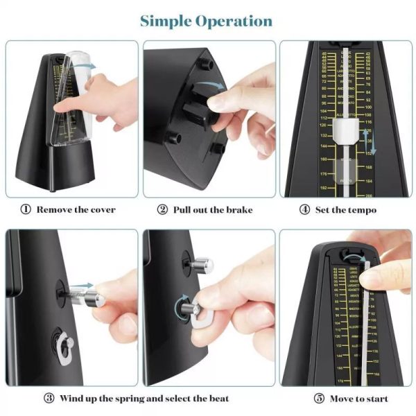 Mechanical Metronome Black (24 cm) - Image 2