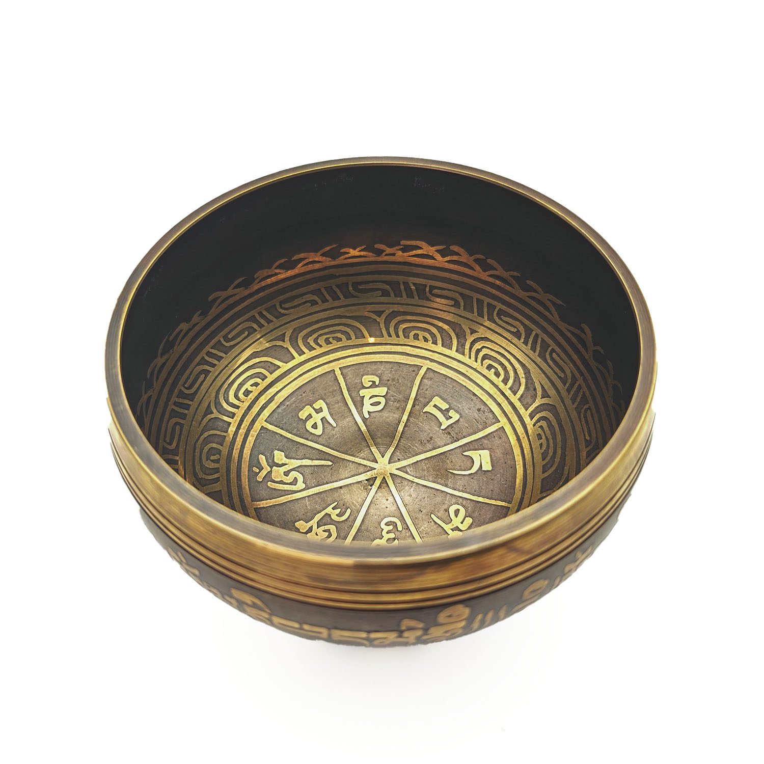 Souvenir Machine Made Bowl Mantra (12 cm, 0.4 kg) (+ pillow and stick) - Image 2