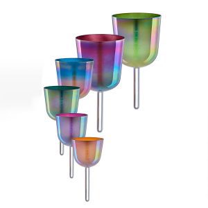 Alchemy Crystal Handheld Solfeggio Singing Bowls Set (12-15 cm, 3 kg)