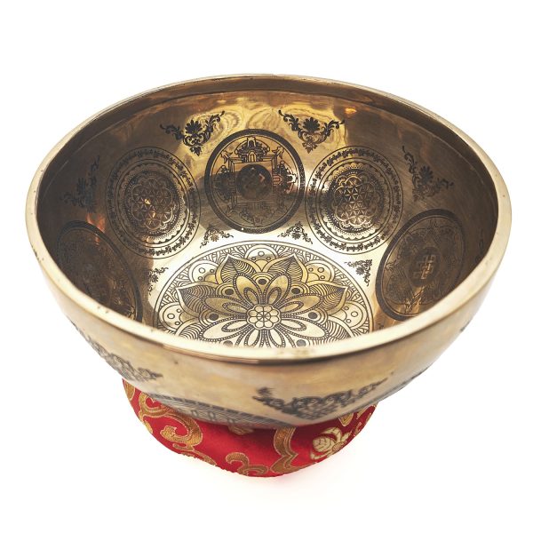 Yantra Mantra Hammered Singing Bowl - G3 (22 cm, 1.3 kg)