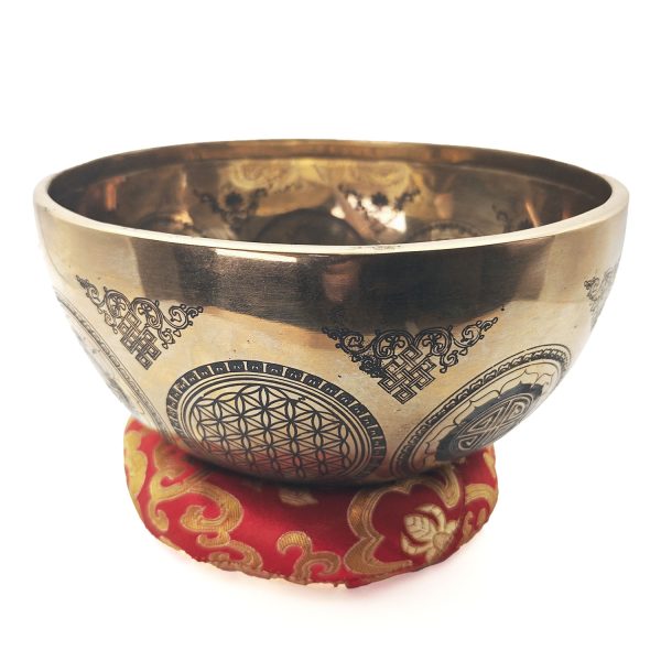 Yantra Mantra Hammered Singing Bowl - G3 (22 cm, 1.3 kg) - Image 3