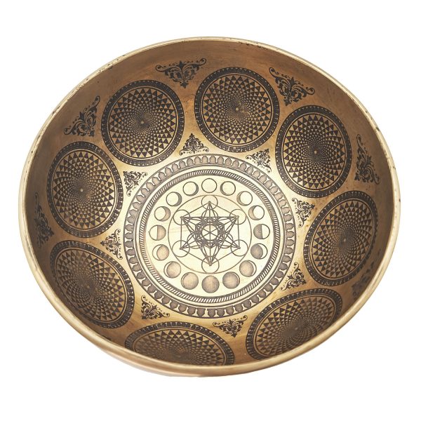 Yantra Hammered Singing Bowl - F3 (21 cm, 1.3 kg) - Image 2