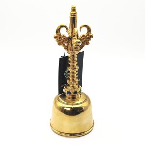 Balinese Priest Genta Bell Plain Gold 24k Plated - C#7 (8 cm, 0.9 kg)