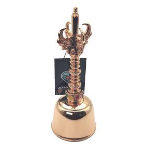 Balinese Priest Genta Bell Rose Gold Plain - F7 (7.5 cm, 0.9 kg)