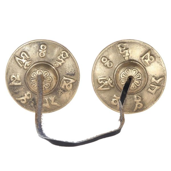 Brass Tingsha "Mantra" (6.5 cm, 200 gr) - Image 2