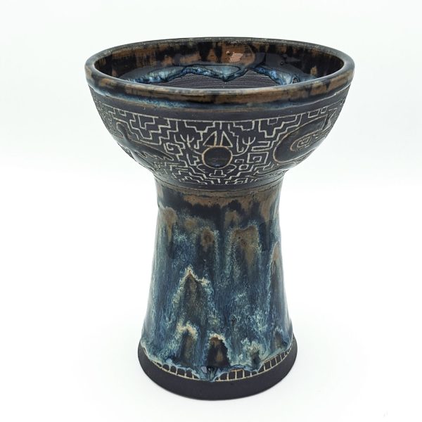 Premium Ceramic Glazed Incense Burner Large "Shipibo Animals" (18 cm)