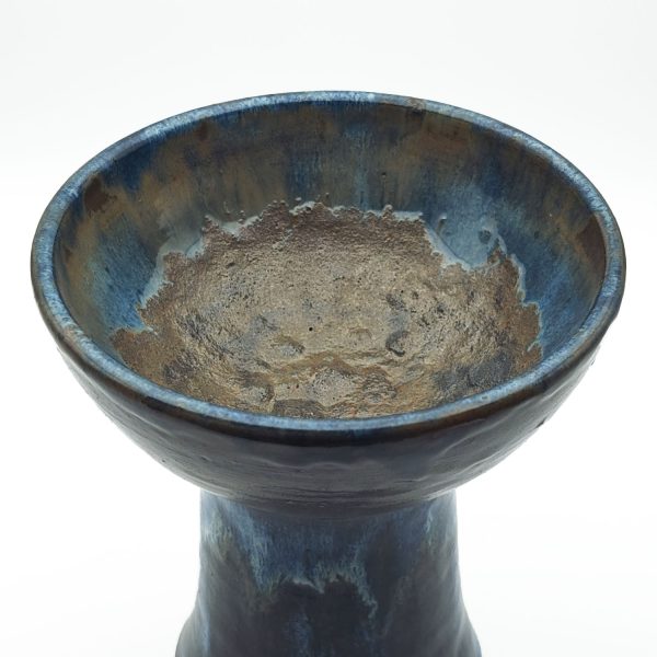 Premium Ceramic Glazed Incense Burner Large "Brown-Blue" (18 cm) - Image 2