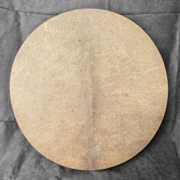 Shamanic Drum With Leather & Silver 925 "Black Eye" (45 cm) - Image 2