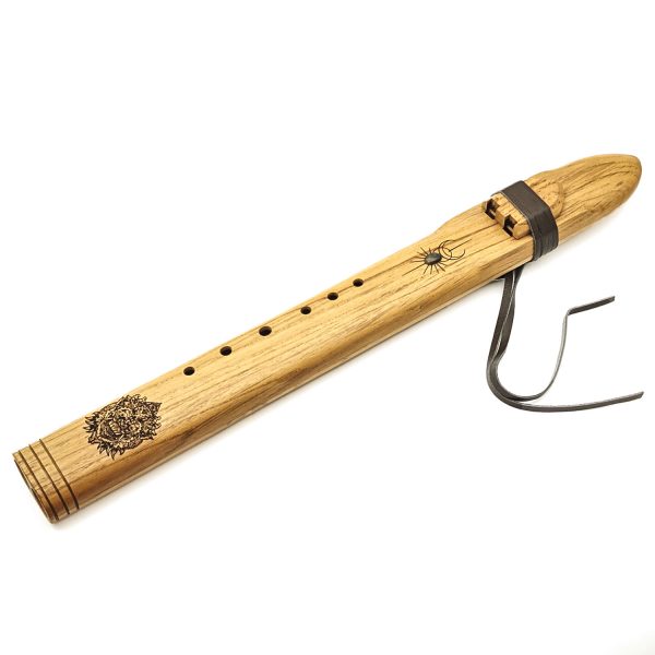 Premium Drone Double Flute Teakwood Labradorite - F#m