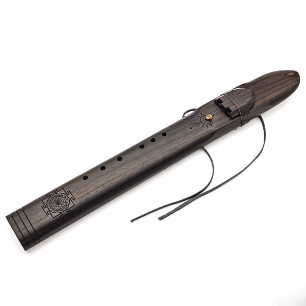 Premium Drone Double Flute Rosewood Tiger Eye Stone - Gm (50 cm)