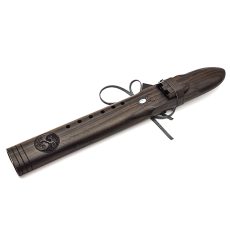 Premium Drone Double Flute Rosewood Turquoise - Am (46 cm)
