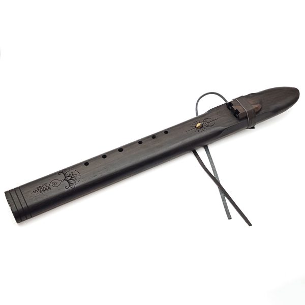 Premium Drone Double Flute Rosewood Tiger Eye Stone - Fm (55 cm)