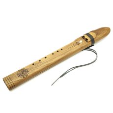 Premium Drone Double Flute Teak Wood Moon Stone - F#m (53 cm)