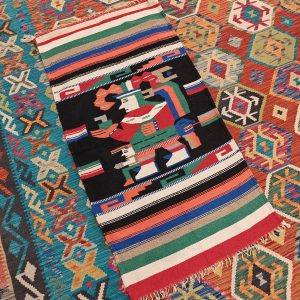 Shamanic Mexican Handmade Cotton Blanket (136x70cm)