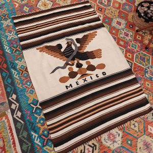 Shamanic Mexican Handmade Cotton Blanket (190x122cm)