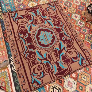 Shamanic Mexican Handmade Wool Blanket (187x157cm)