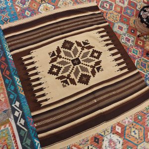 Shamanic Mexican Handmade Wool Blanket (183x152cm)