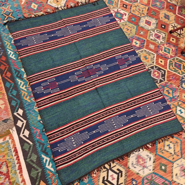 Shamanic Mexican Handmade Wool Blanket (185x125cm)