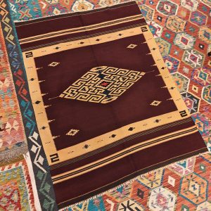 Shamanic Mexican Handmade Wool Blanket (185x138cm)