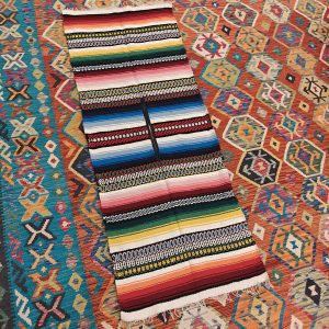 Shamanic Mexican Handmade Cotton Blanket (195x76cm)